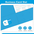 Two Pocket Folders, PANDRI 50 Pack 2 Pocket Folders, Letter Size Paper File - Image 5