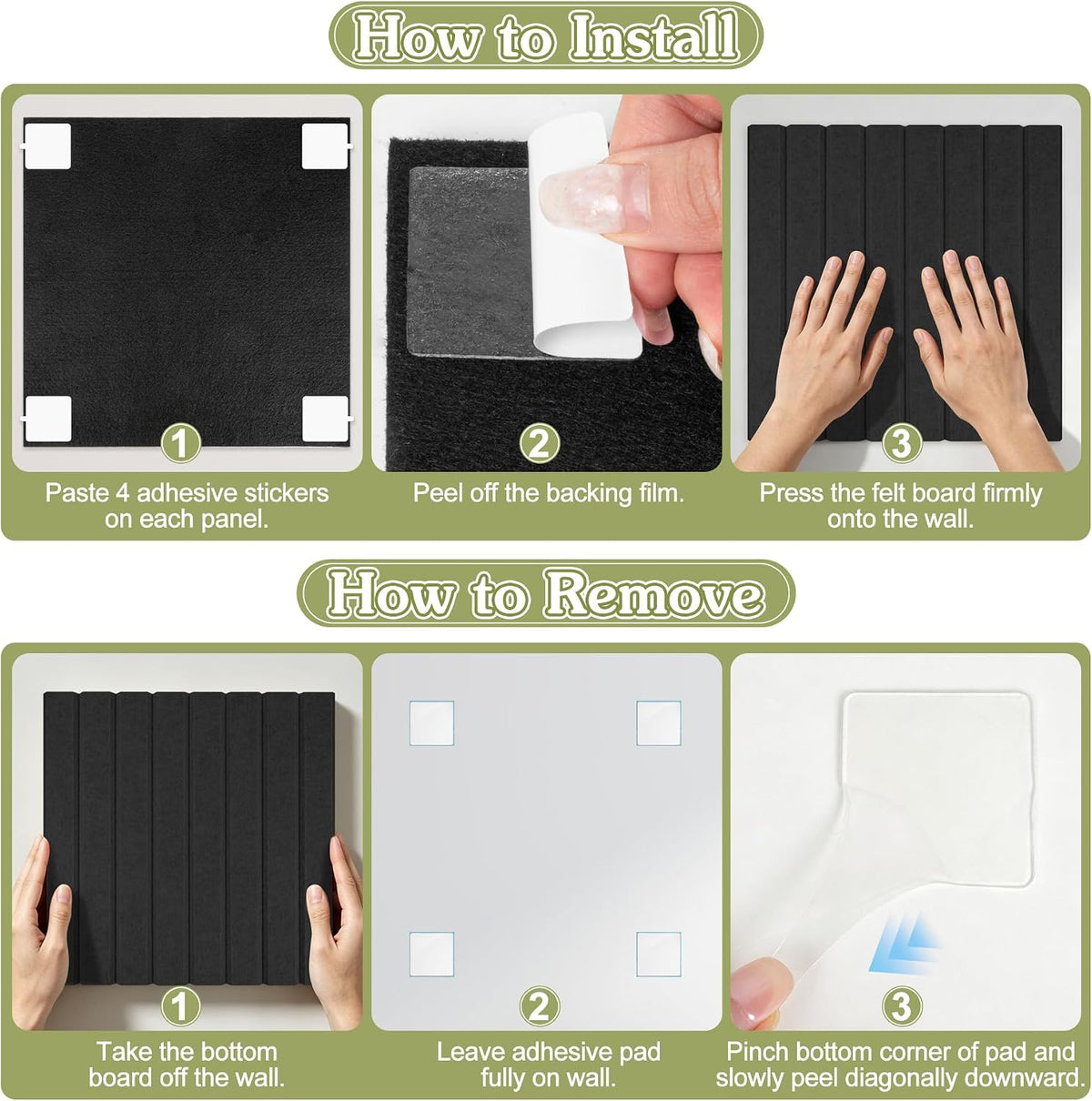 Large Felt Bulletin Board 48" x 36" Cork Board Alternative for Walls