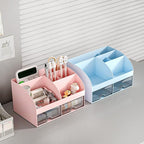 COMFYROOM Desk Organizer with 6 Compartments and 2 Drawers, Plastic Makeup - Image 5