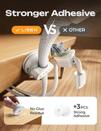 6-Pack Rotatable Cord Holder for Nightstand, LISEN 360°Rotating Magnetic Clips - Image 6