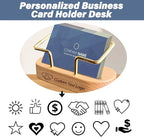 HJX Custom Business Card Holder Desk-Personalized Engraved Wooden Business Card - Image 3