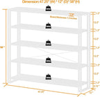 HCHQHS Bookshelf, 5-Tier Industrial Bookcase, Freestanding Tall Bookshelves - Image 3