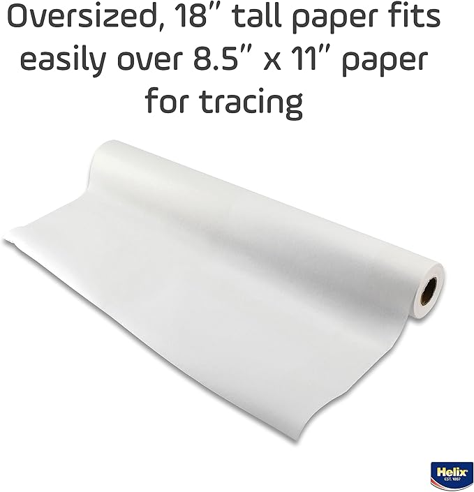 Helix - Sketch & Tracing Paper Roll - 18 Inch by 50 Yards - Transparent - Image 3
