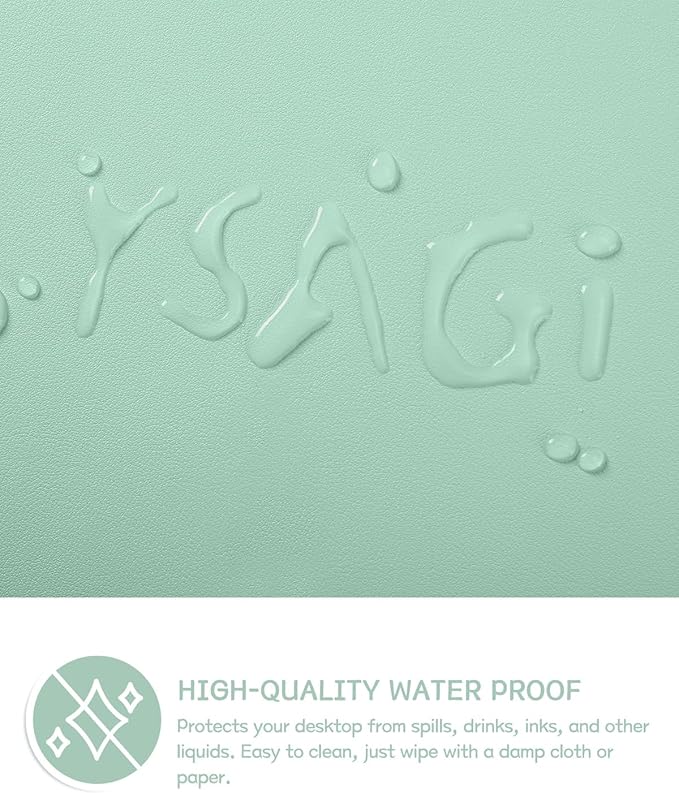YSAGi Non-Slip Leather Desk Pad, Waterproof Laptop Computer Desk Keyboard Mat - Image 4