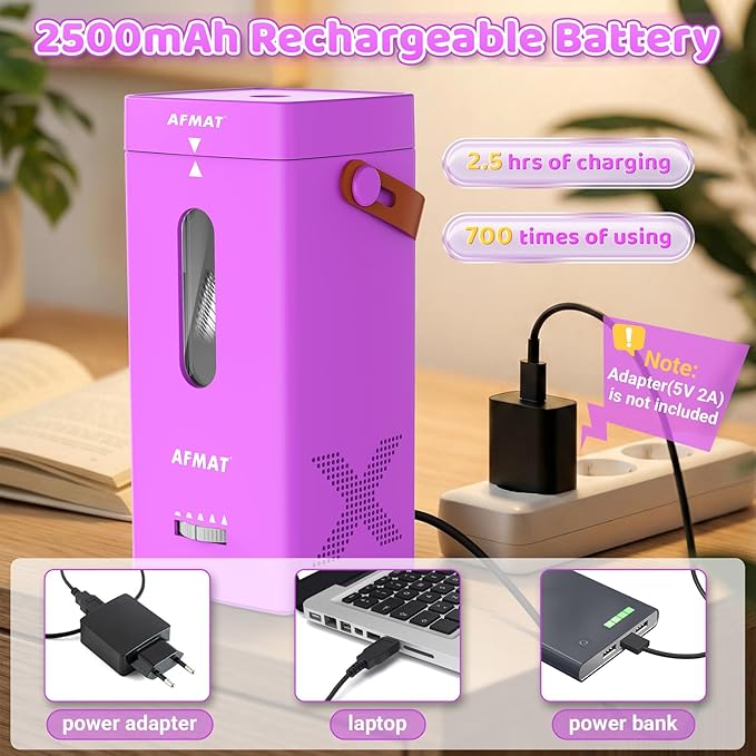 AFMAT Electric Pencil Sharpener, Fully Automatic Pencil Sharpener, Auto in & Out - Image 5