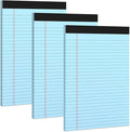 3 Pack Blue Legal Pads 8.5 x 11 Note Pads, Wide Ruled Notepads 8.5 x 11 Lined by NotePads