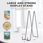 TR-LIFE 14 Inch Black Metal Plate Stand - Image 3