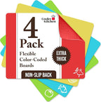 Cooler Kitchen 4 Piece Flexible Plastic Cutting Boards by CoolerKitchen