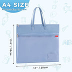 Pendancy Mesh Zipper Pouch A4 Size, Large Double Pocket Waterproof File Bag - Image 2