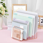 2 Pcs 7 Section Incline File Sorter Metal Wire Mesh File Rack - Image 2