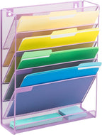 EASEPRES Desk File Organizer Mesh 6 Tier, Hanging Wall Mount Document - Image 8
