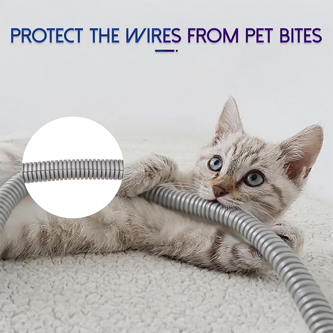 Split Wire Loom Tubing, 25ft Cord Protectors from Pets No Chew, Flexible Wire - Image 7