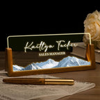 Desk Name Plate Personalized, Custom Office Light Up Name Plate by Ueedklaayy