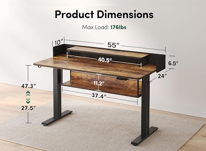 FEZIBO 55" Electric Standing Desk - Image 3