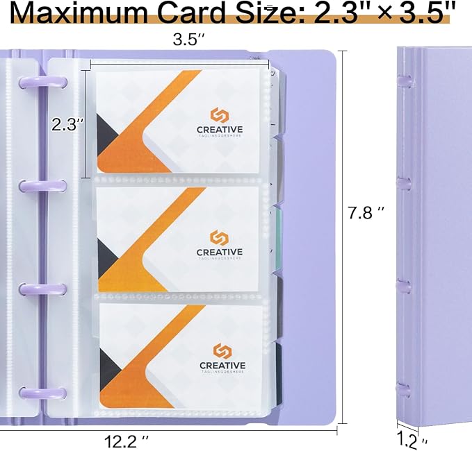 deli Business Card Holder, 180 Cards Book Portable Business Card Organizer - Image 7