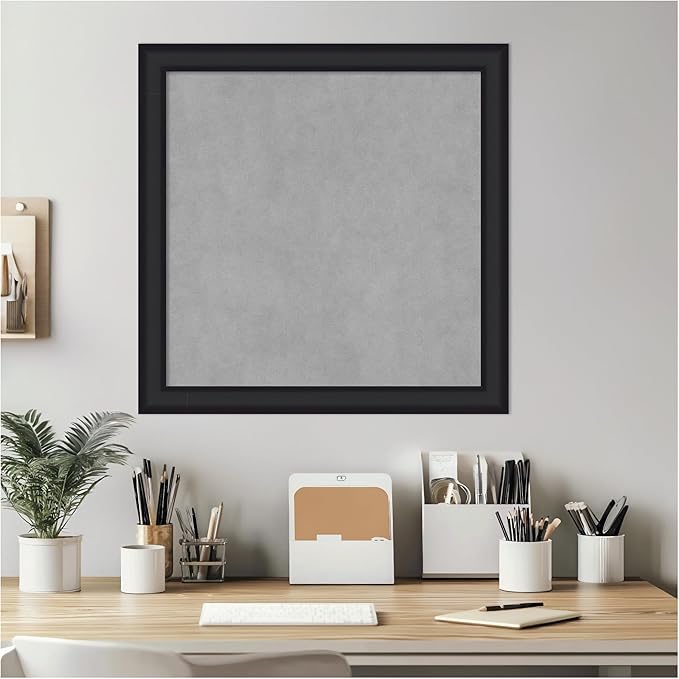 Amanti Art Black Framed Magnetic Board 23x23 Medium Vision Board - Image 6