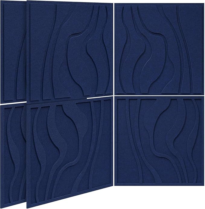 BUBOS Large Acoustic Panels, Self-Adhesive Sound Absorbing Panels Decorative by BUBOS