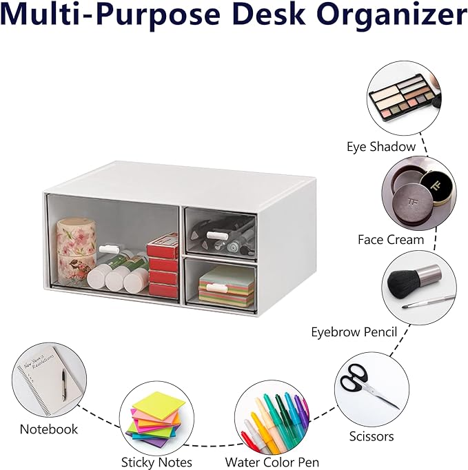 Desk Organizer Stackable Storage Drawers - Image 5