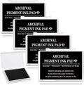 MotiMind 4 Pcs Black Archival Pigment Waterproof Ink Pad by MotiMind