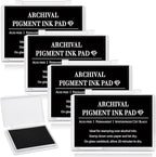MotiMind 4 Pcs Black Archival Pigment Waterproof Ink Pad by MotiMind