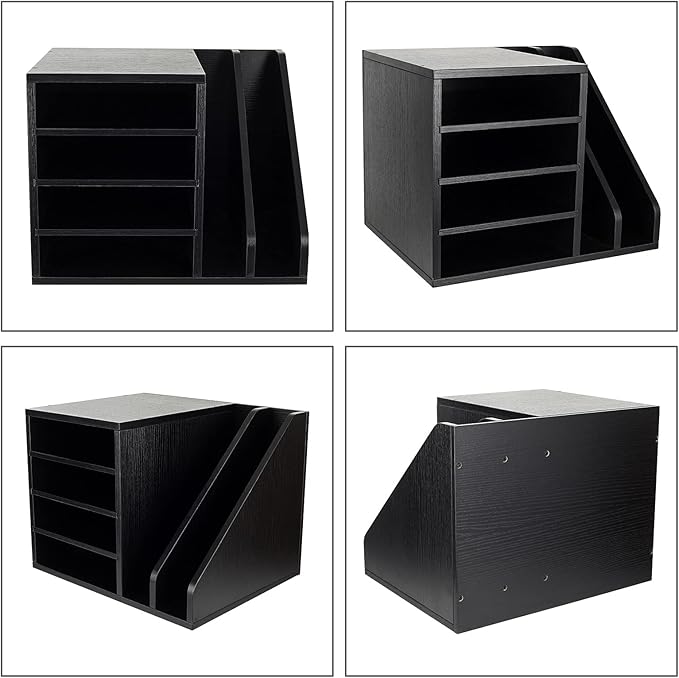 PAG Wood Desktop File Holder Organizer Mail Sorter - Image 3