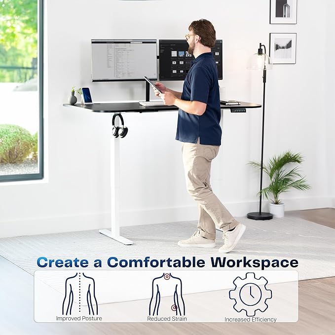 VIVO Electric 63 x 32 in Standing Desk, Memory Height Adjustment, 1B Series - Image 4
