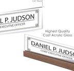 ARTBLOX | Office Personalized Name Plate Men Board Design On Clear Acrylic Glass - Image 4