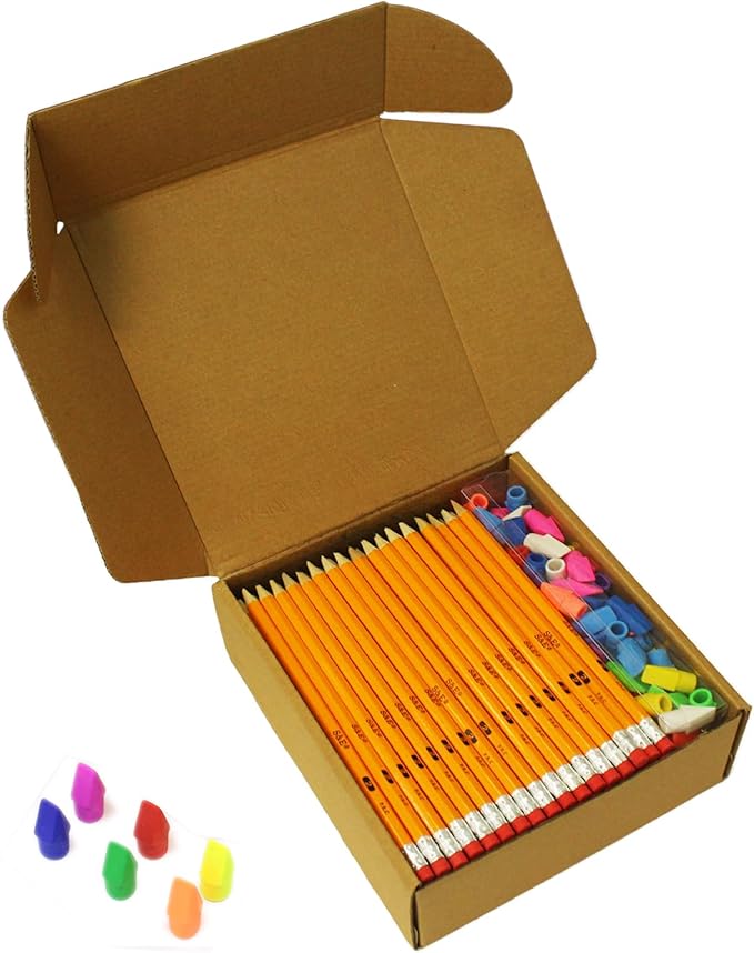 S & E TEACHER'S EDITION 220Pcs Pencils & Erasers Tops Set, by SETEACHERSEDITION