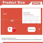 Two Pocket Folders, PANDRI 30 Pack 2 Pocket Folders, Letter Size Paper File - Image 2