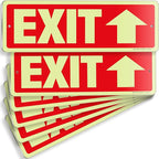 iSYFIX Exit Signs with Directional Up Arrow, Glow in the Dark, Photoluminescent by iSYFIXPREMIUMSIGNS