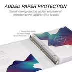 Samsill 1 Inch 3 Ring Binder, Made in USA, Economy Round Ring, 200 Sheet - Image 6