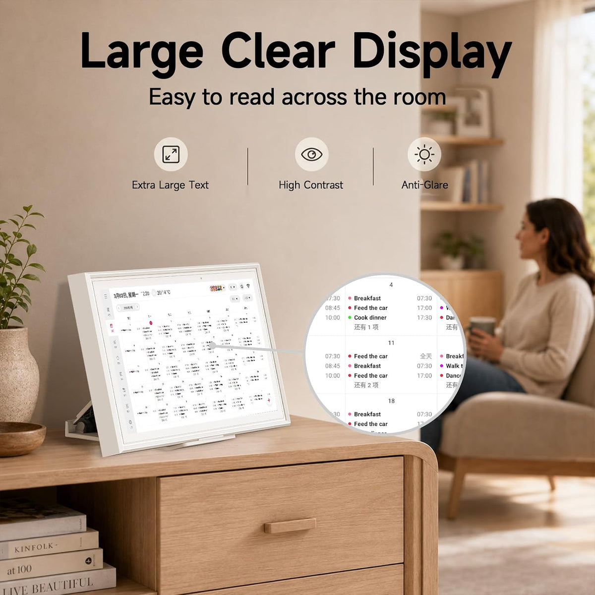 Digital Calendar, 15.6-inch Smart Wall Planner Electronic Calendar & Chor...
