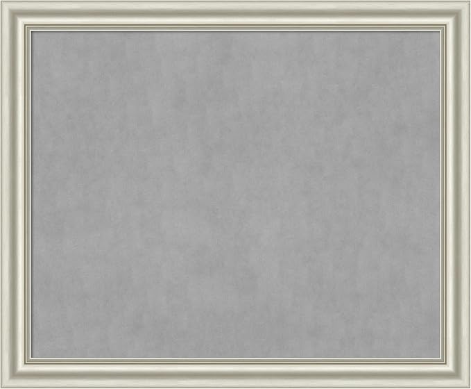 Amanti Art Silver Framed Magnetic Board 38x46 X-Large Vision Board by AmantiArt