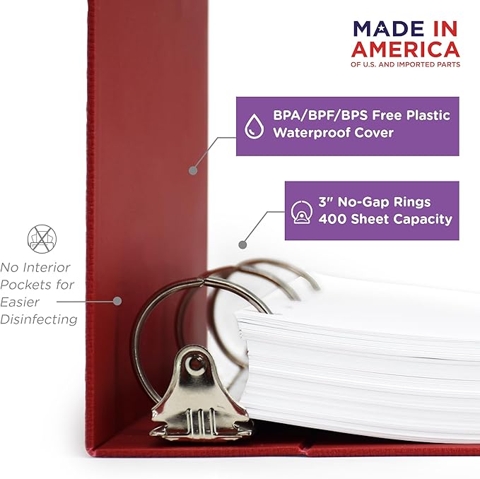 Carstens 3-Inch Heavy Duty Round Ring Binder - Image 3
