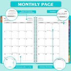 2027 Weekly Appointment Book & Planner - Daily Hourly Planner 2027, 9" x 11", January 2027 - December 2027, 30-Minute Interval, Lay - Flat, Spiral Binding, Thick Paper - Teal Green