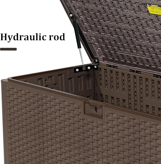 Yardgrace 180 Pro Gallon Deck Box, Outdoor Storage Box Lockable, Waterproof - Image 8