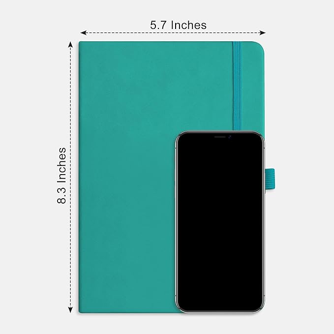 RETTACY Bullet Dotted Journal Notebook, 256 Pages, A5 Medium Size, Leather - Image 8