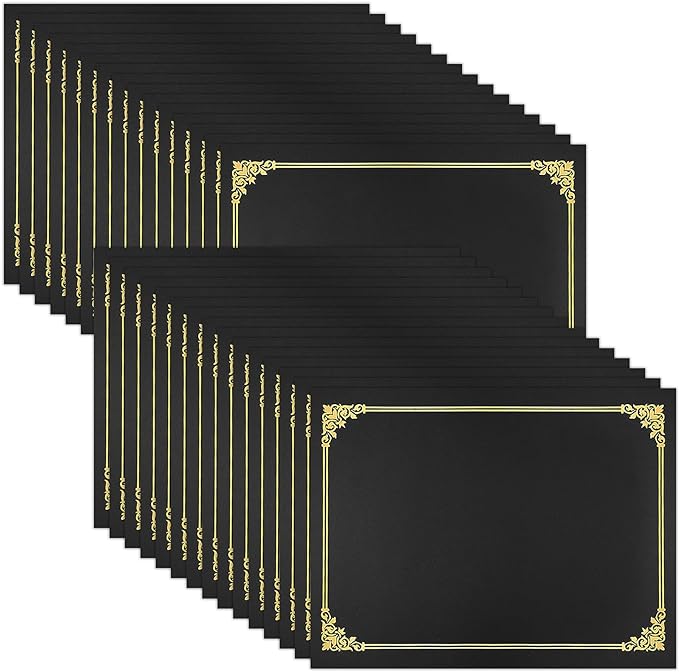 SUNEE Certificate Holders, Diploma Covers Gold Foil Border, by SUNEE