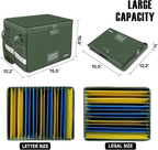 ENGPOW File Box with Lock, Fireproof Document Box with Zipper Lid, Collapsible - Image 5