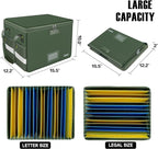 ENGPOW File Box with Lock, Fireproof Document Box with Pockets, Collapsible - Image 5