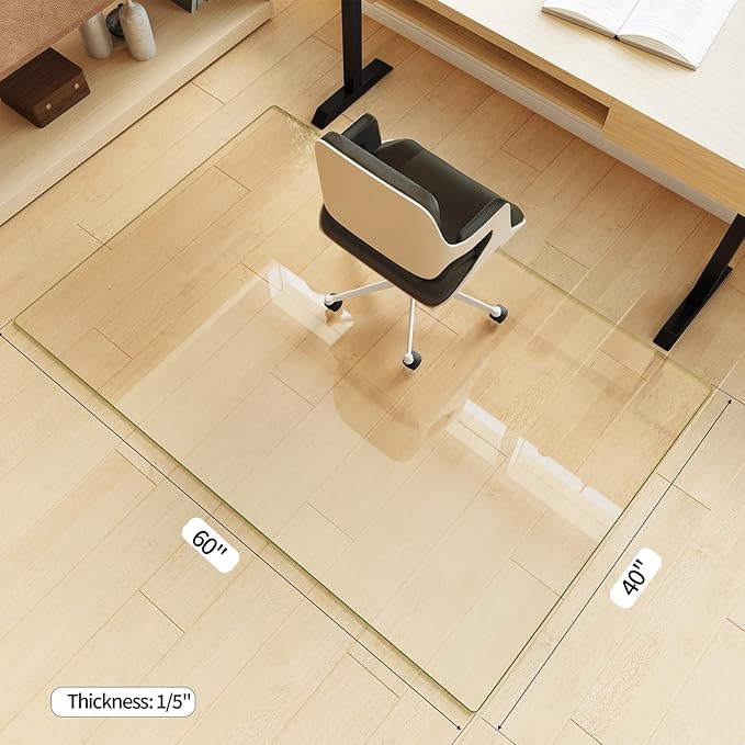 Koonmi Tempered Glass Chair Mat - Image 3