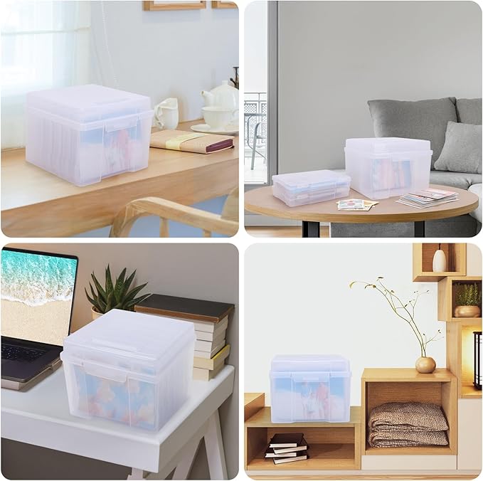 COSICS Photo Storage Box 5" x 7", Extra Large Transparent Plastic Photo - Image 4