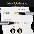 HDDNB Silver Luxury Fountain Pen Set - Image 2