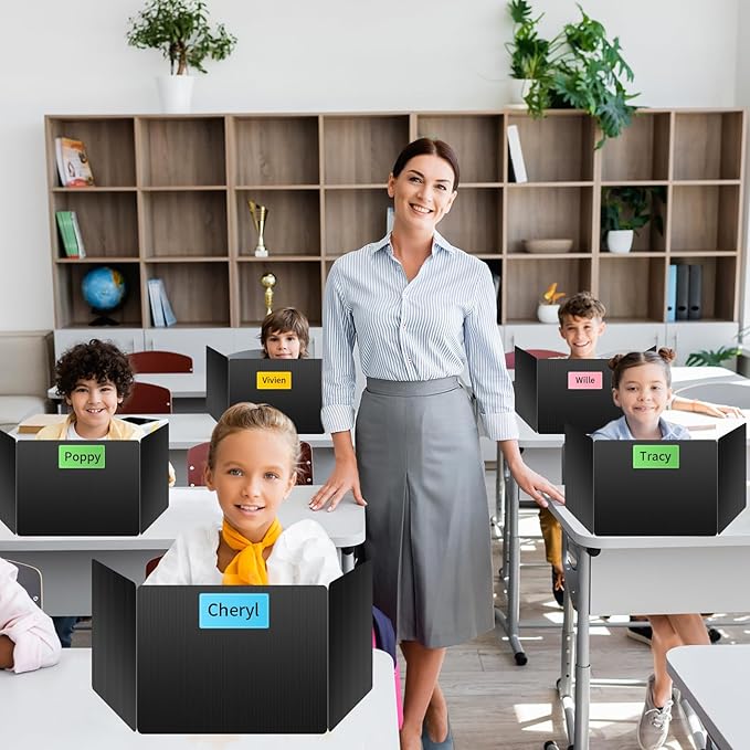 30 Pack Black Desk Dividers for Students, Privacy Shields Folder for Students - Image 7