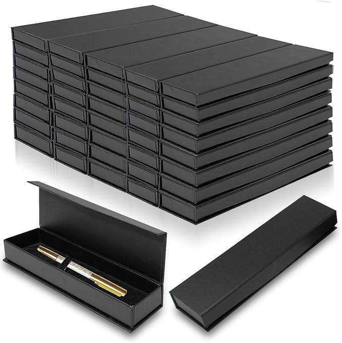 Olutacot 42 Pcs Pen Gift Boxes Empty Black Ballpoint Pen Gift Box by OLUTACOT