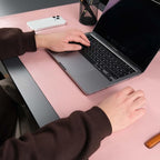 TORONATA Jersey Genuine Calfskin Leather Desk Pad, Office Desk Mat - Image 2