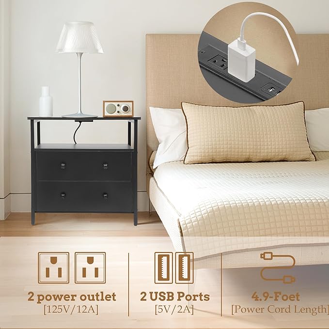 Edbuosy 27 inch Wide Night Stand - Image 5