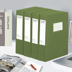 HUA JIE 2 Pack A4 Storage File Boxes Archives Case, 65mm Spine, Box File - Image 8