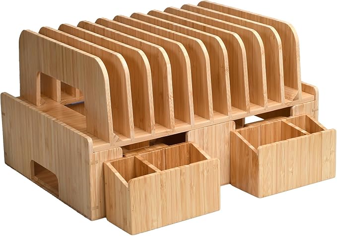 MobileVision Bamboo 12-Port Charging Station & Docking Organizer - Image 2