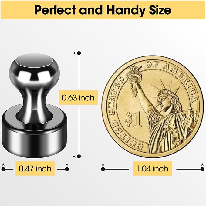 Junarter 45 Pack Magnetic Push Pins, Refrigerator Magnets Strong, Dry Erase - Image 2